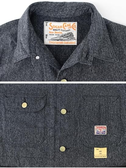 Amazon | [シュガーケーン] ジャケット 9oz. BLACK COVERT WORK COAT 9
